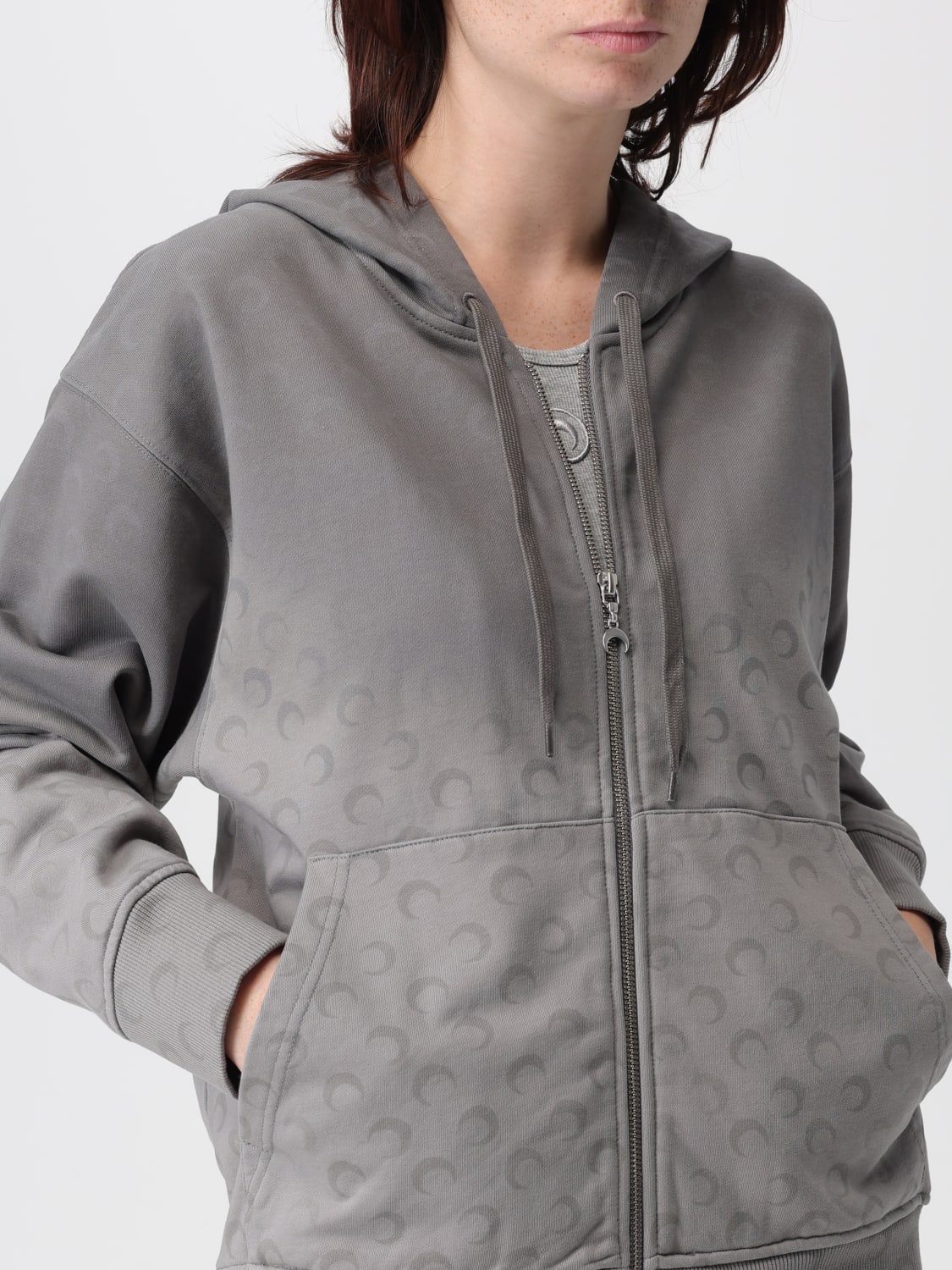MARINE SERRE SWEAT-SHIRT: Sweat-shirt femme Marine Serre, Gris - Img 5
