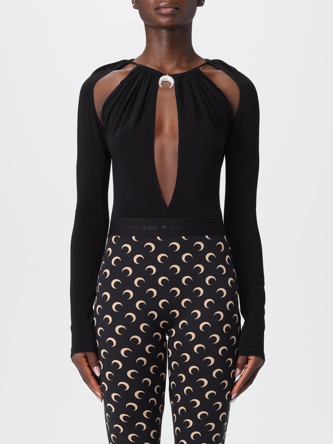 MARINE SERRE TOP: Top woman Marine Serre, Black - Img 1