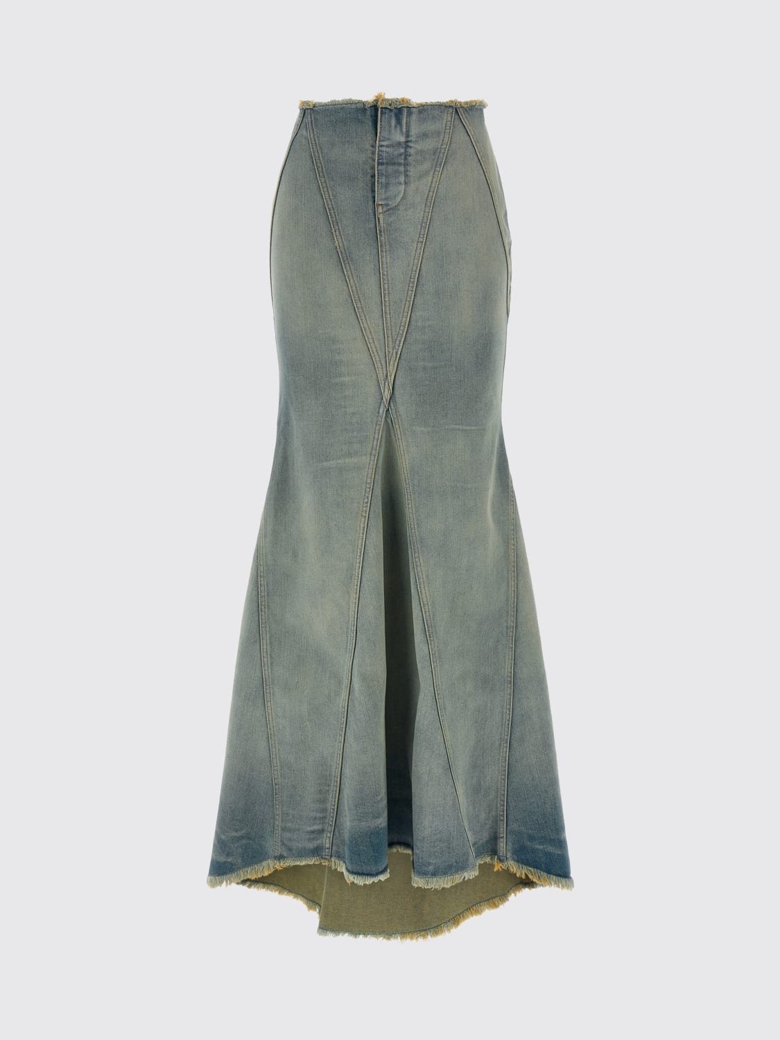 OFF-WHITE GONNA: Gonna Off-White in denim di cotone , Blue - Img 1