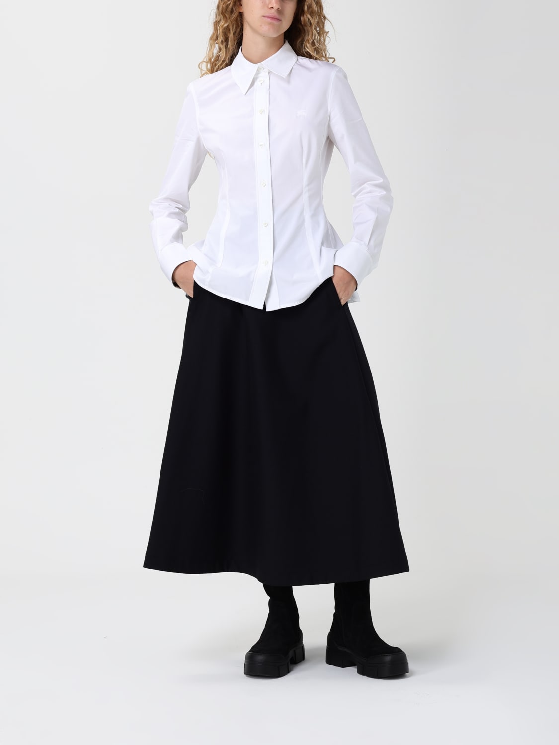 BURBERRY SHIRT: Shirt woman Burberry, White - Img 2