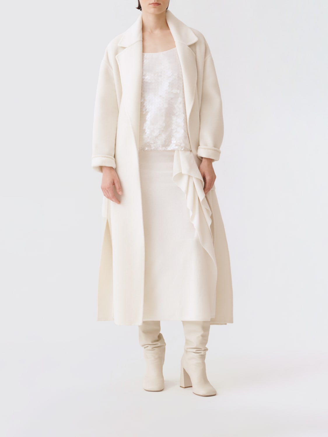 FABIANA FILIPPI GONNA: Gonna pareo in maglia Platinum Fabiana Filippi, Naturale - Img 2