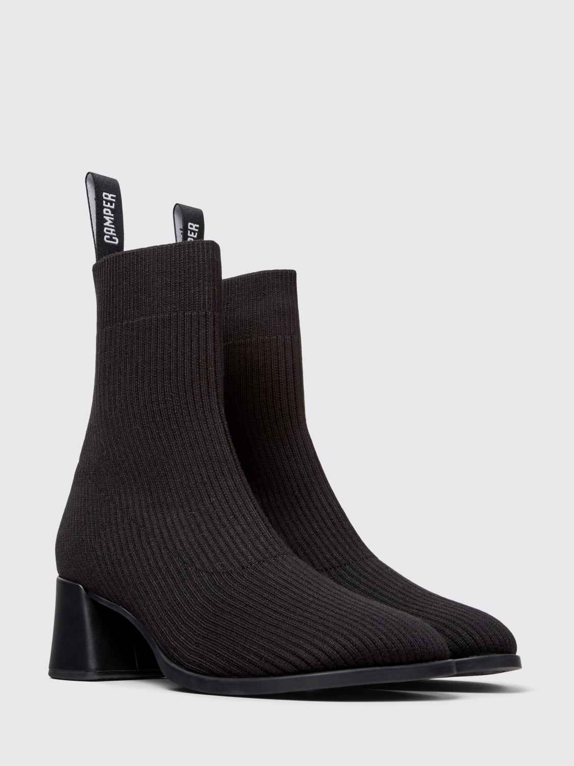 CAMPER STIVALI: Sitvaletto Kora Camper in Lyocell Tencel™ a coste , Nero - Img 2