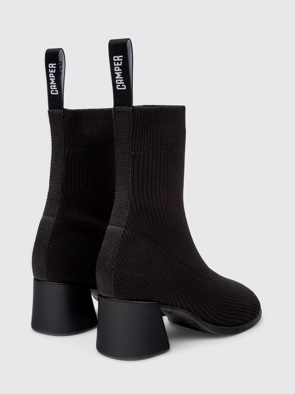 CAMPER STIVALI: Sitvaletto Kora Camper in Lyocell Tencel™ a coste , Nero - Img 3