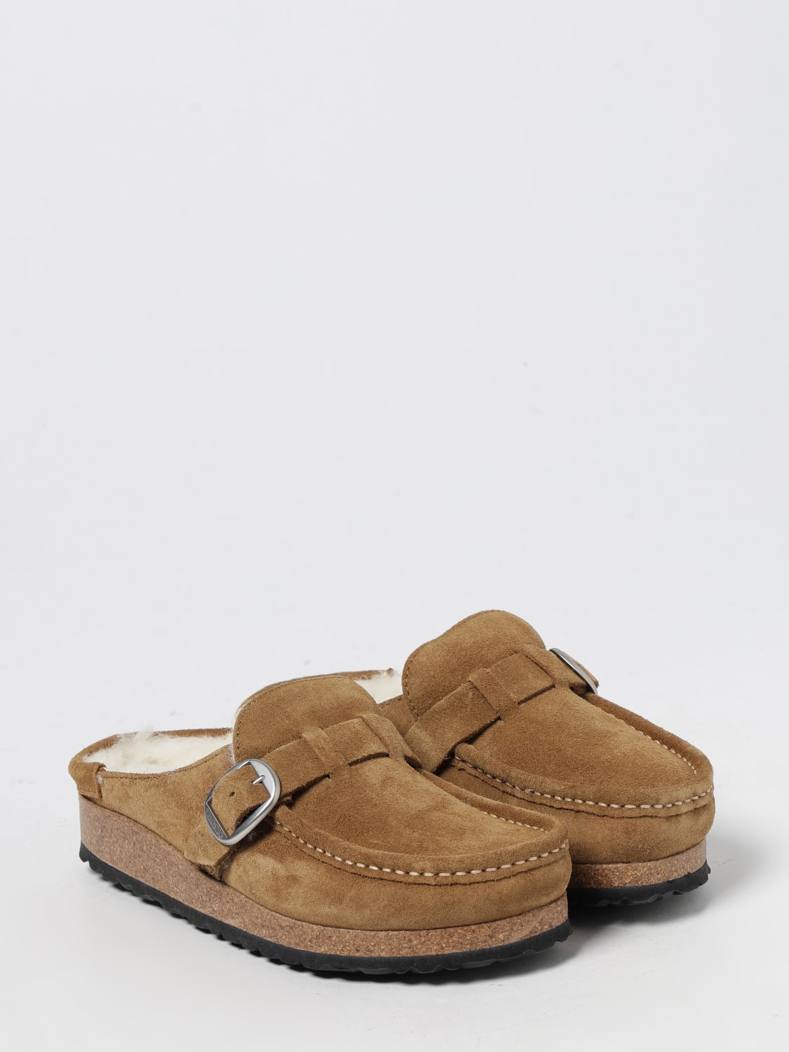 BIRKENSTOCK SHOES: Flat sandals woman Birkenstock, Beige - Img 2