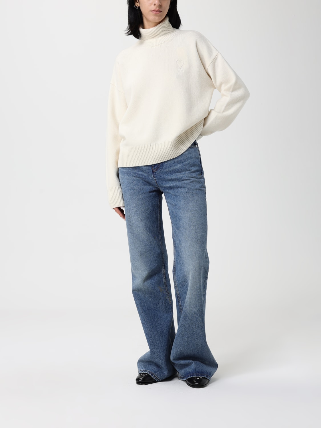 AMI PARIS JEANS: Jeans femme Ami Paris, Bleu - Img 2