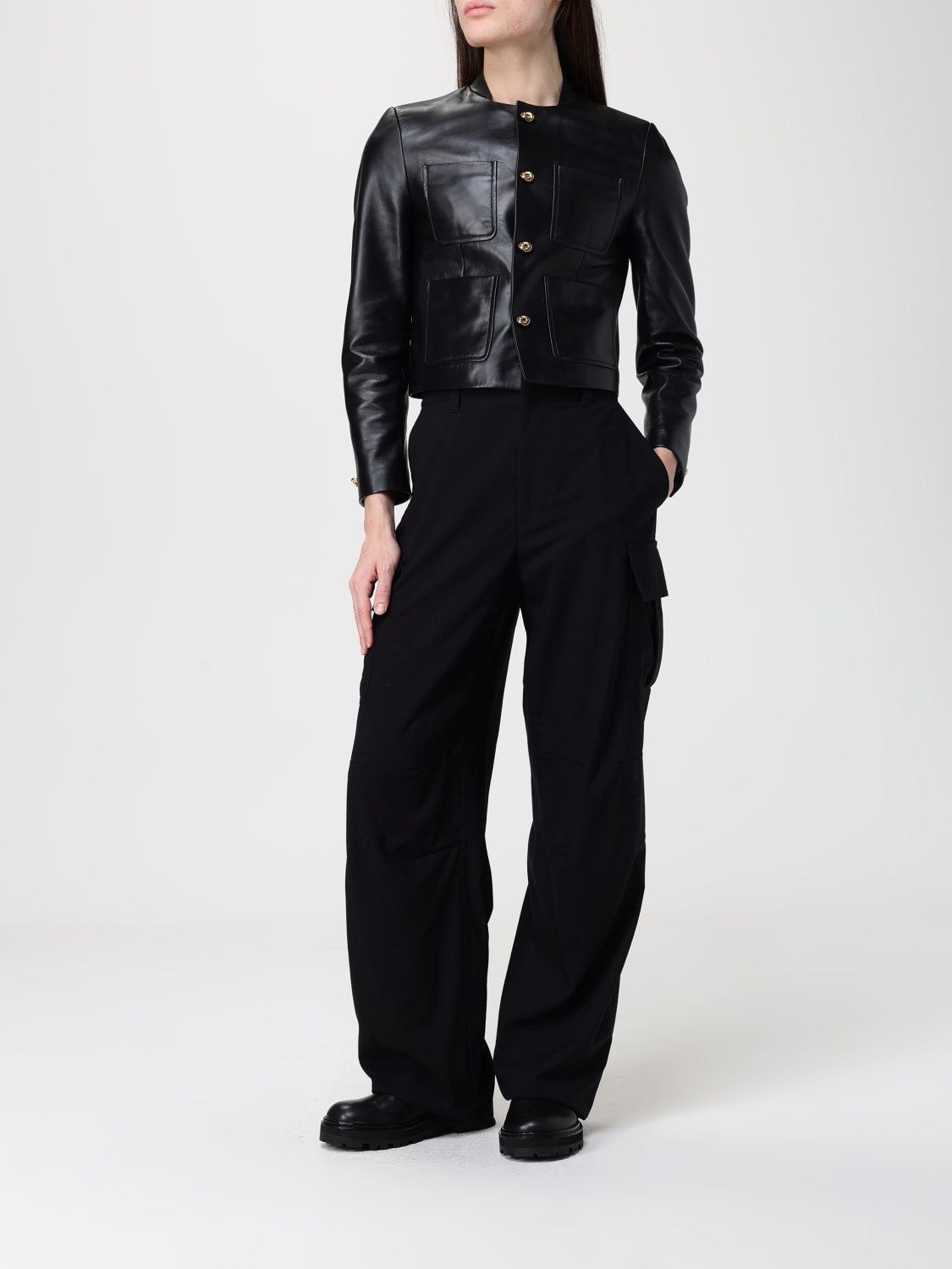 BOTTEGA VENETA PANTS: Pants woman Bottega Veneta, Black - Img 2