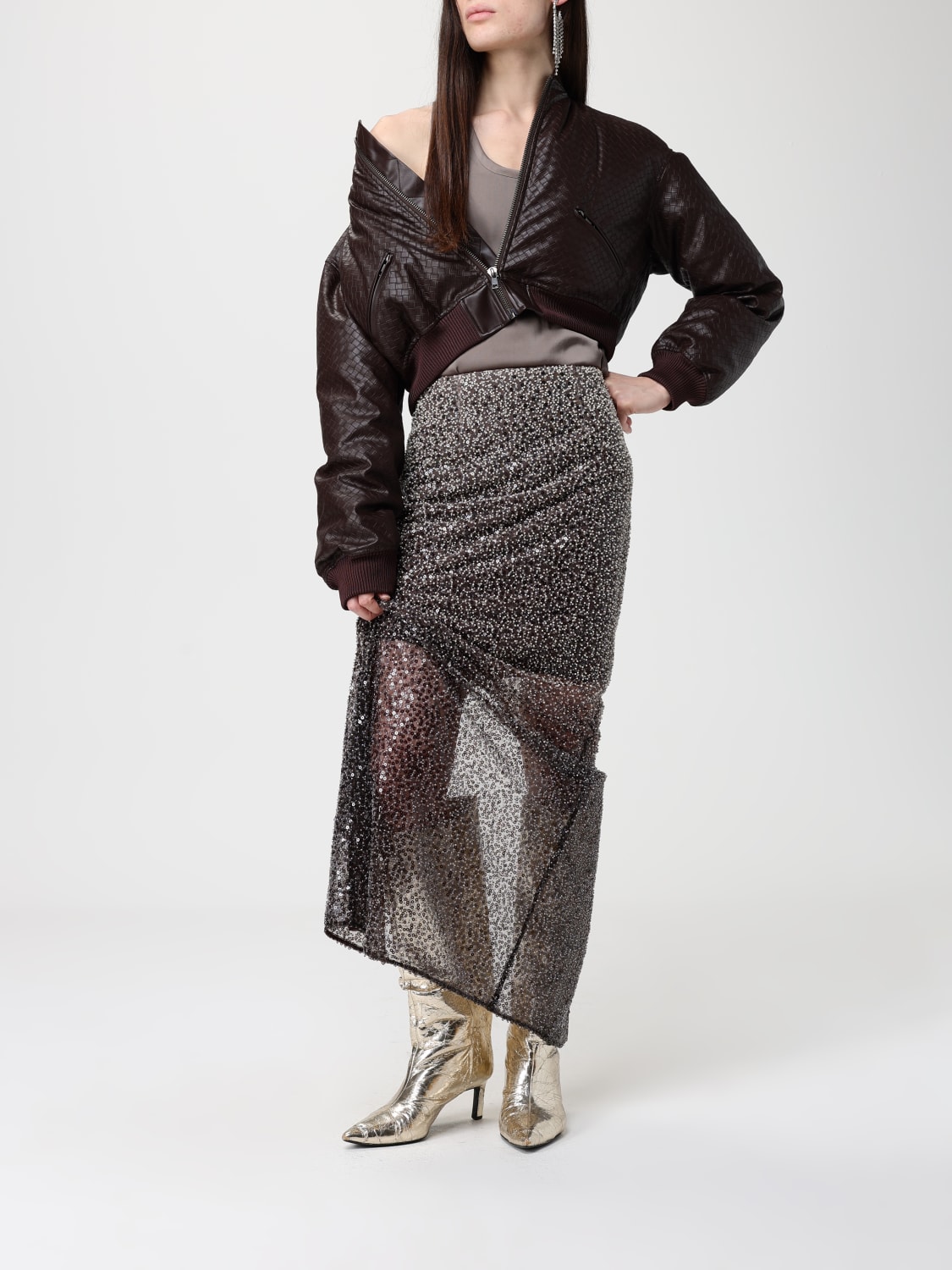 ROTATE JACKET: Jacket woman Rotate, Coffee - Img 2