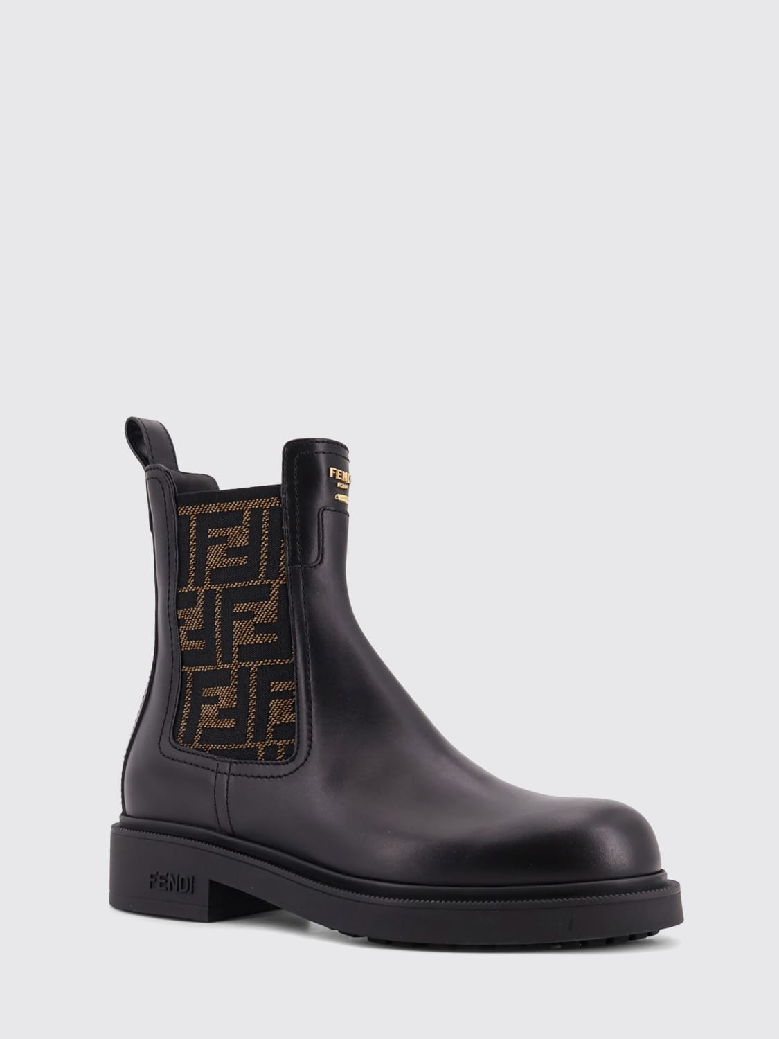 FENDI BOOTS: Flat ankle boots woman Fendi, Black - Img 2