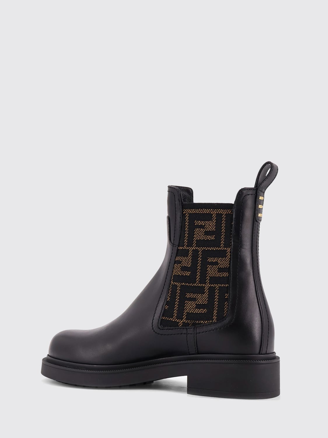 FENDI BOOTS: Flat ankle boots woman Fendi, Black - Img 3
