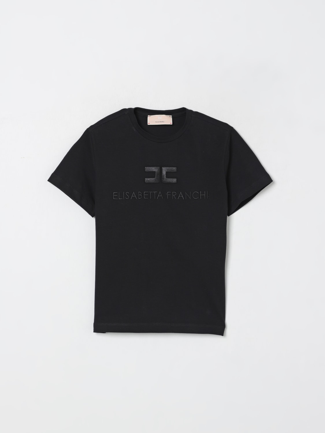 ELISABETTA FRANCHI LA MIA BAMBINA CAMISETA: Camisetas niños Elisabetta Franchi La Mia Bambina, Negro - Img 1