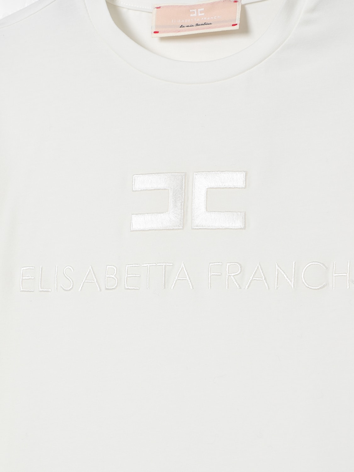 ELISABETTA FRANCHI LA MIA BAMBINA CAMISETA: Camisetas niños Elisabetta Franchi La Mia Bambina, Marfil - Img 3