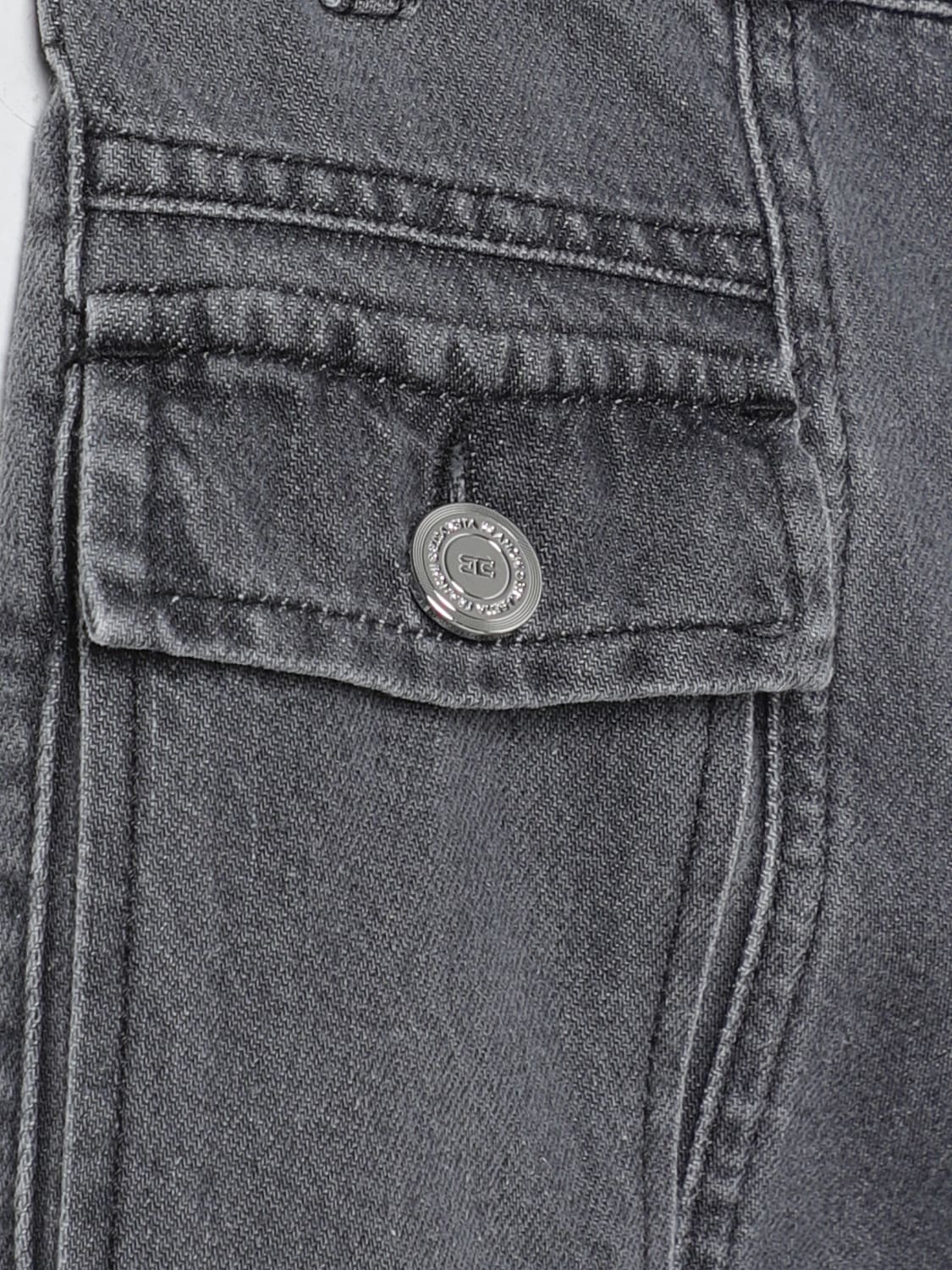 ELISABETTA FRANCHI LA MIA BAMBINA JEANS: Jeans Elisabetta Franchi La Mia Bambina in denim di cotone, Nero - Img 3