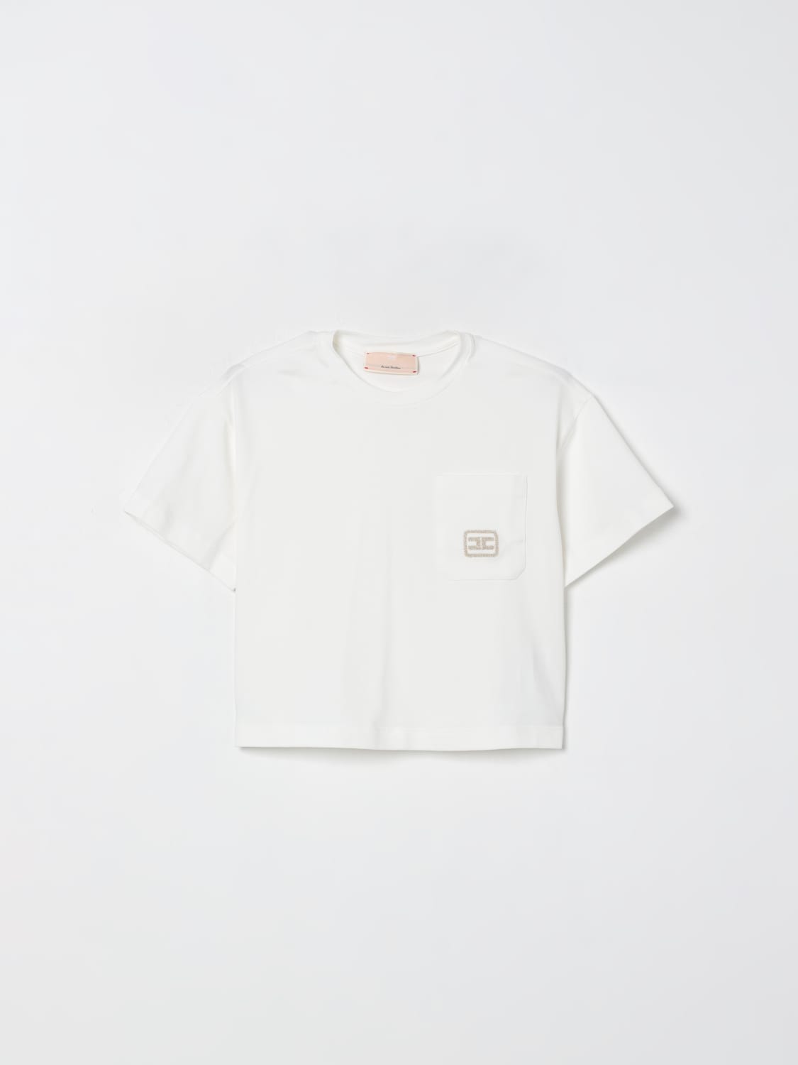 ELISABETTA FRANCHI LA MIA BAMBINA T-SHIRT: T-shirt kids Elisabetta Franchi La Mia Bambina, Ivory - Img 1