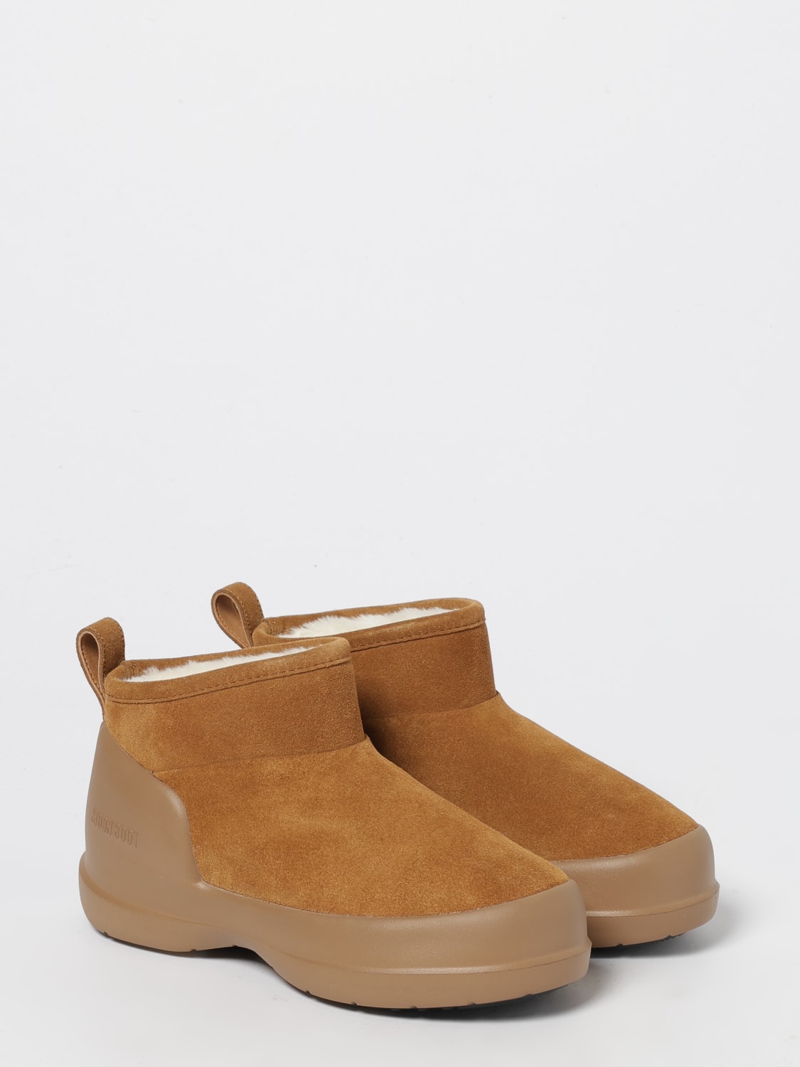 MOON BOOT BOOTS: Flat ankle boots woman Moon Boot, Beige - Img 2