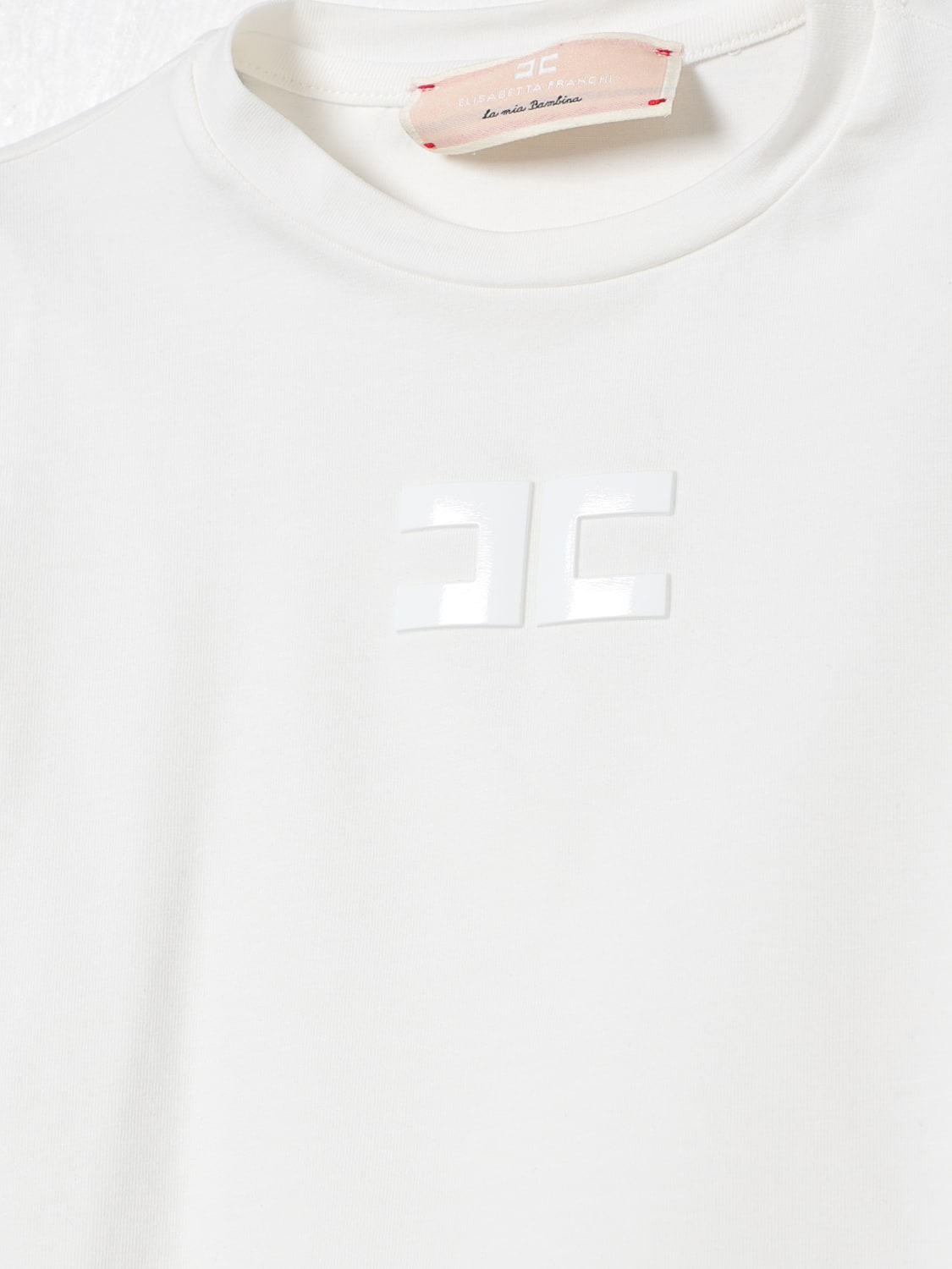 ELISABETTA FRANCHI LA MIA BAMBINA T-SHIRT: T-shirt kinder Elisabetta Franchi La Mia Bambina, Ivory - Img 3