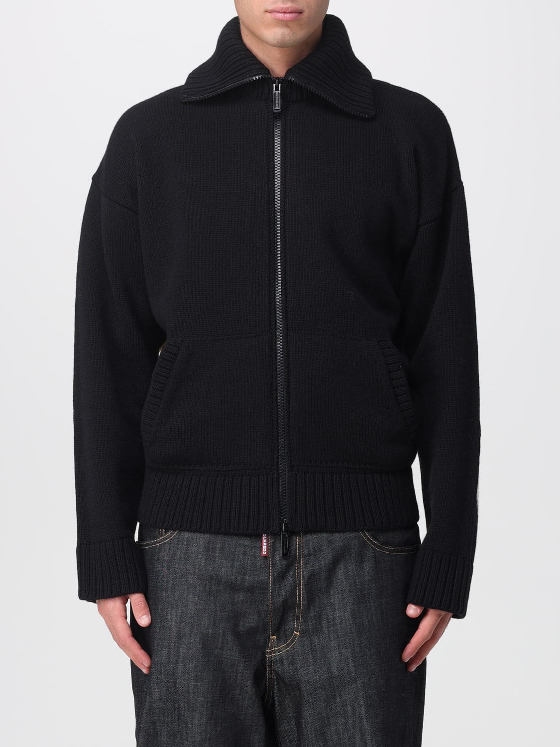 DSQUARED2 PULLOVER: Strickjacke herren Dsquared2, Schwarz - Img 1