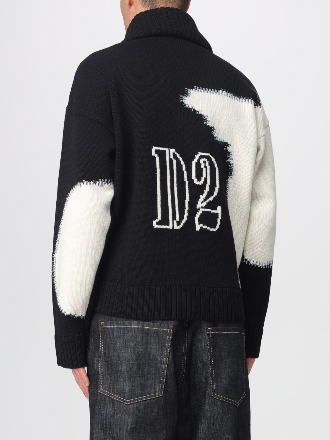 DSQUARED2 PULLOVER: Strickjacke herren Dsquared2, Schwarz - Img 2