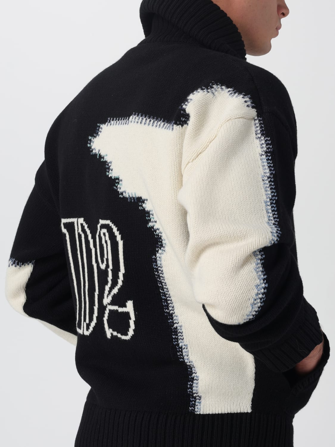 DSQUARED2 PULLOVER: Strickjacke herren Dsquared2, Schwarz - Img 4