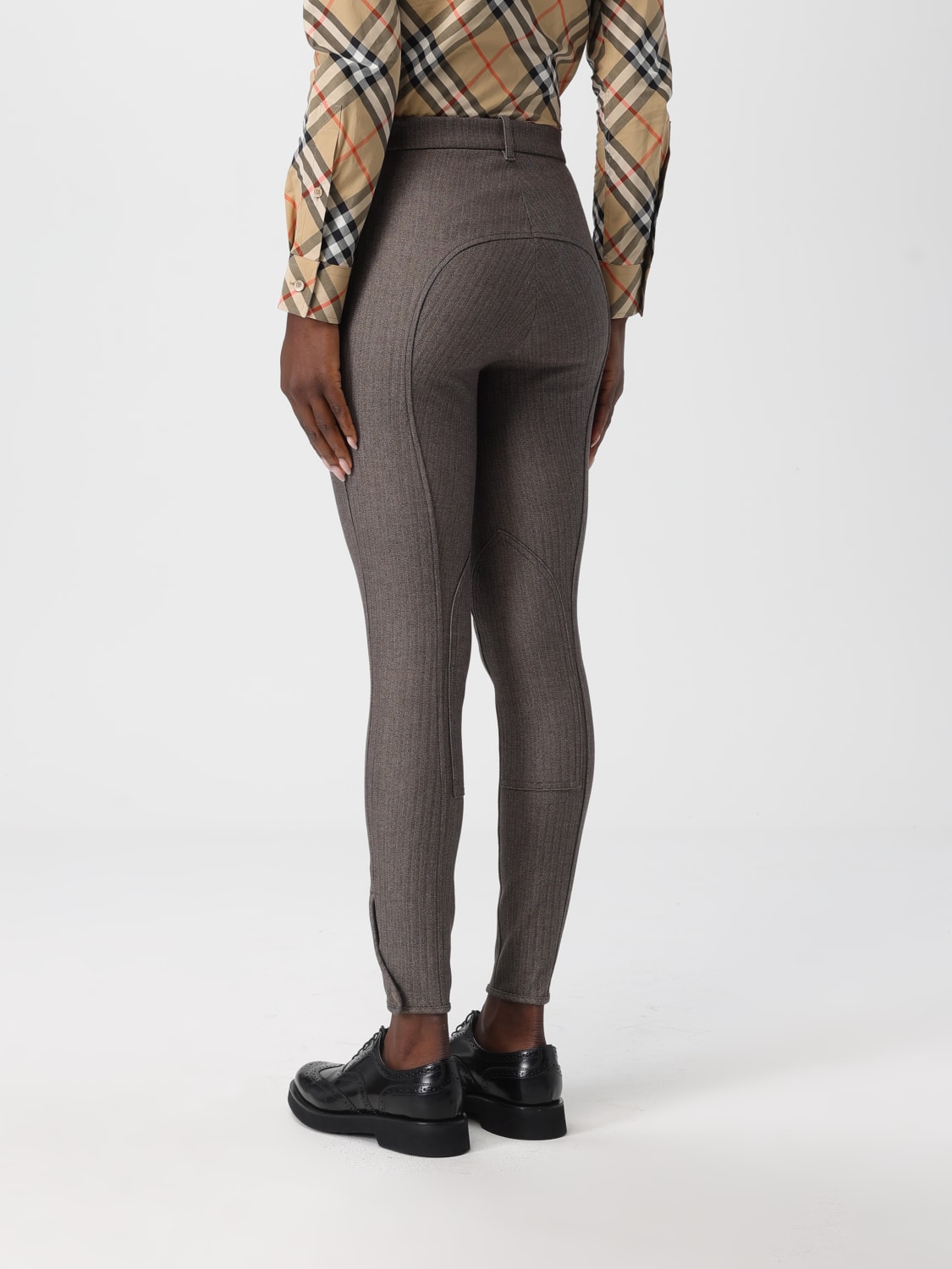 BURBERRY PANTS: Pants woman Burberry, Brown - Img 3