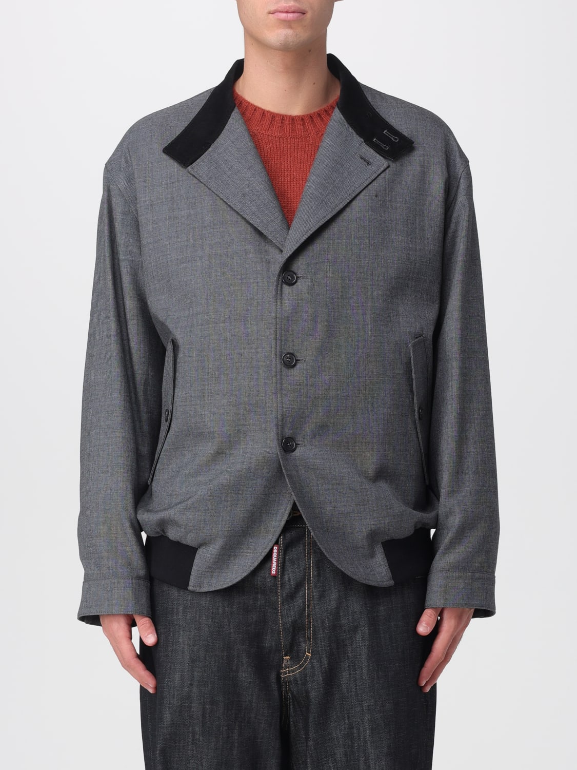 DSQUARED2 GIACCA: Blazer Japanese Dsquared2 in lana, Grigio - Img 1