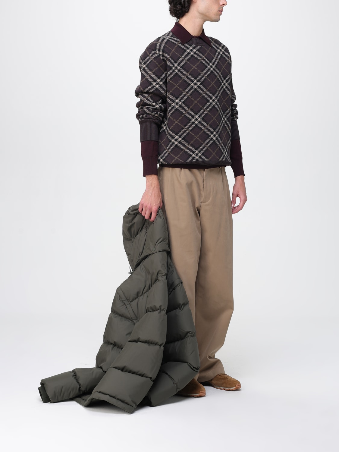 BURBERRY SWEATER: Sweater men Burberry, Brown - Img 2