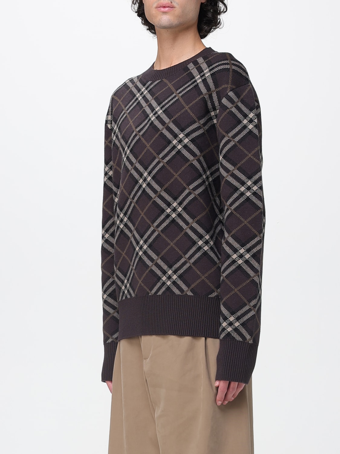 BURBERRY SWEATER: Sweater men Burberry, Brown - Img 4