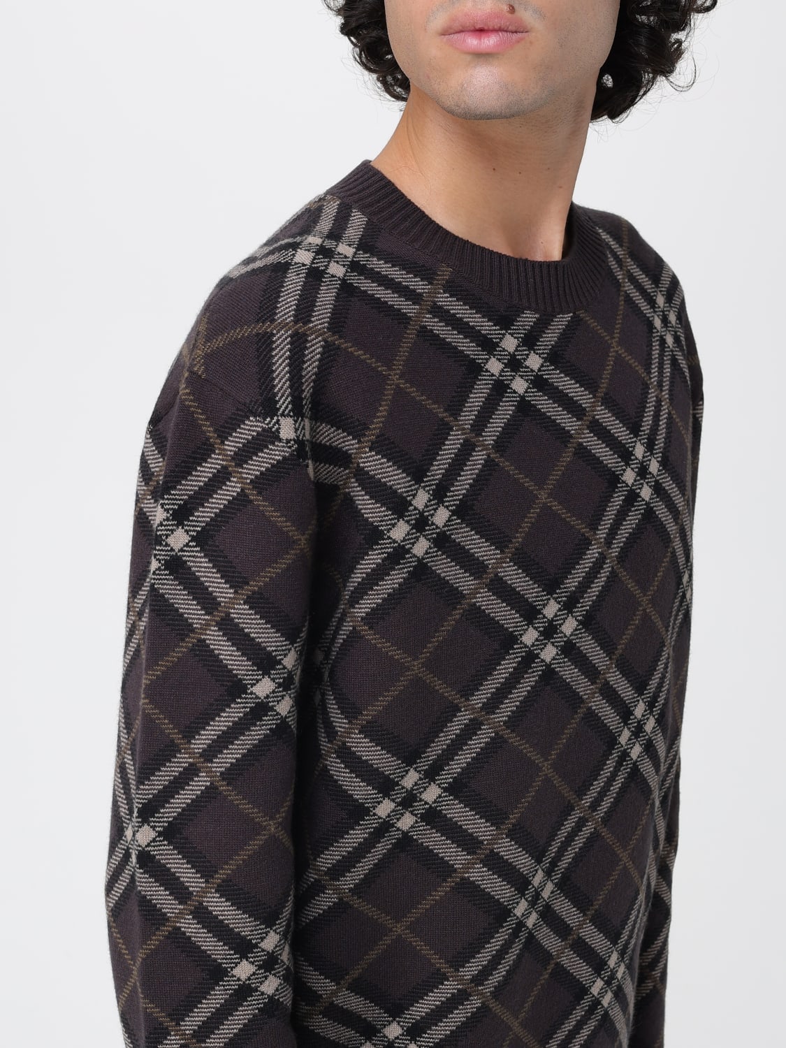 BURBERRY SWEATER: Sweater men Burberry, Brown - Img 5