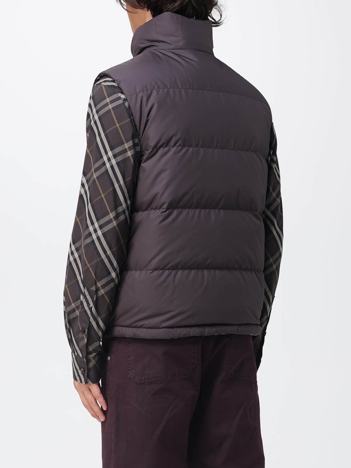 BURBERRY CHALECO: Americana hombre Burberry, Marrón - Img 3