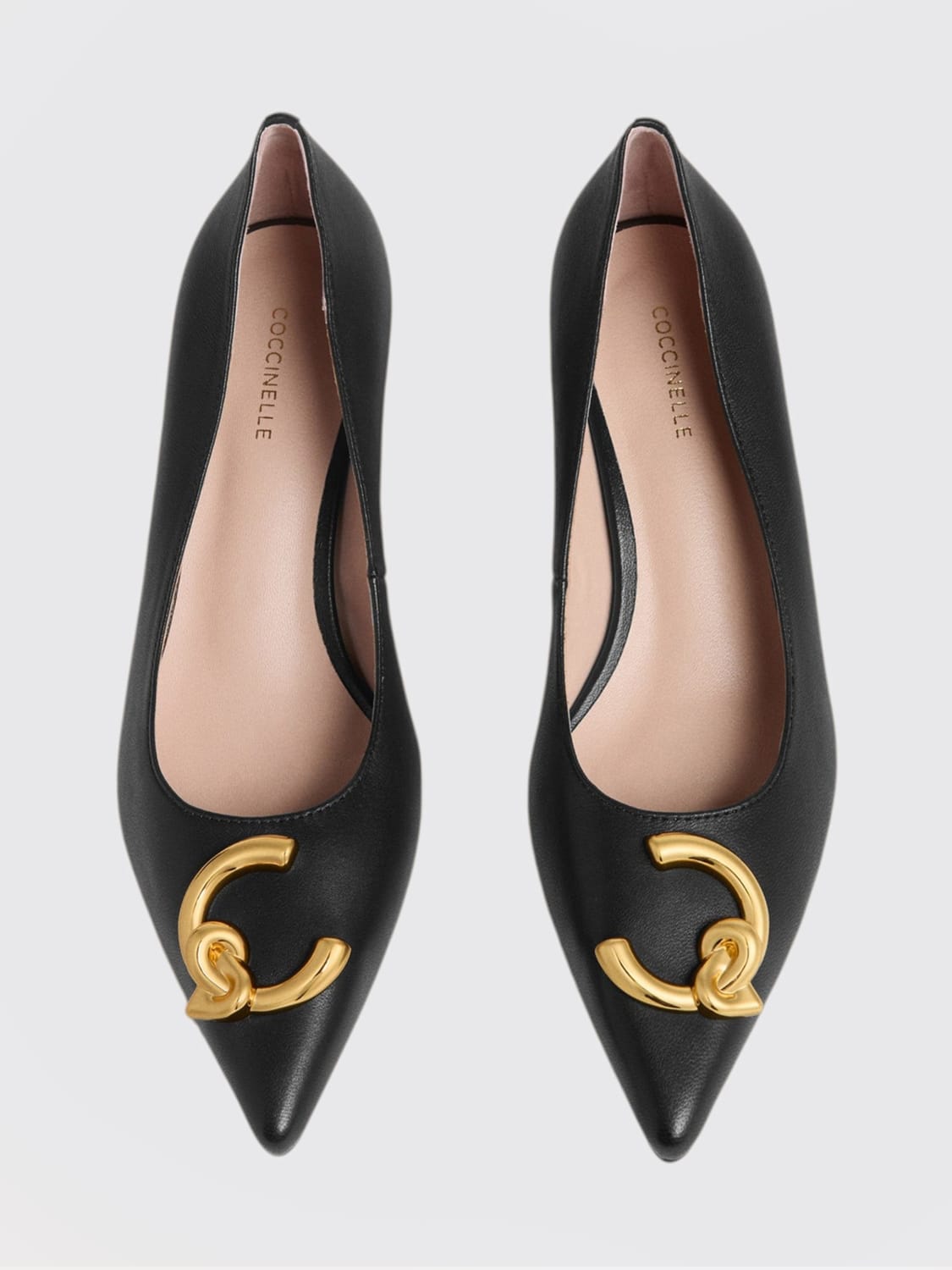 COCCINELLE DÉCOLLETÉ: Décolleté C-Me Coccinelle in pelle , Nero - Img 4