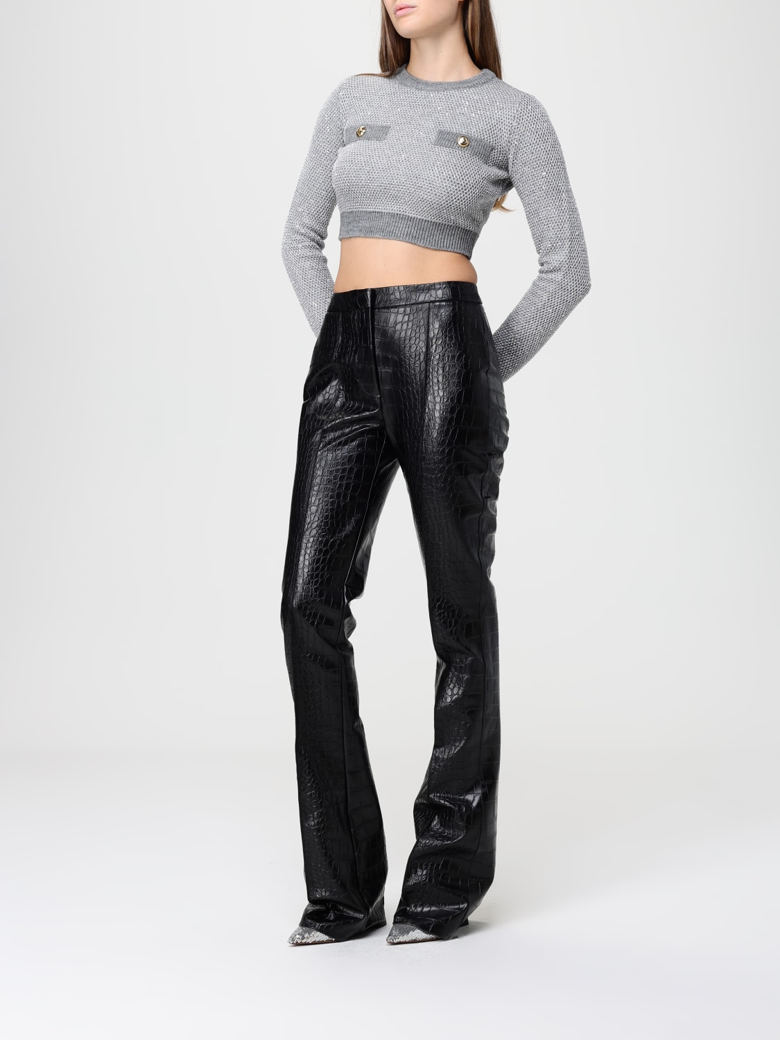 ELISABETTA FRANCHI PANTALONES: Pantalones mujer Elisabetta Franchi, Negro - Img 2