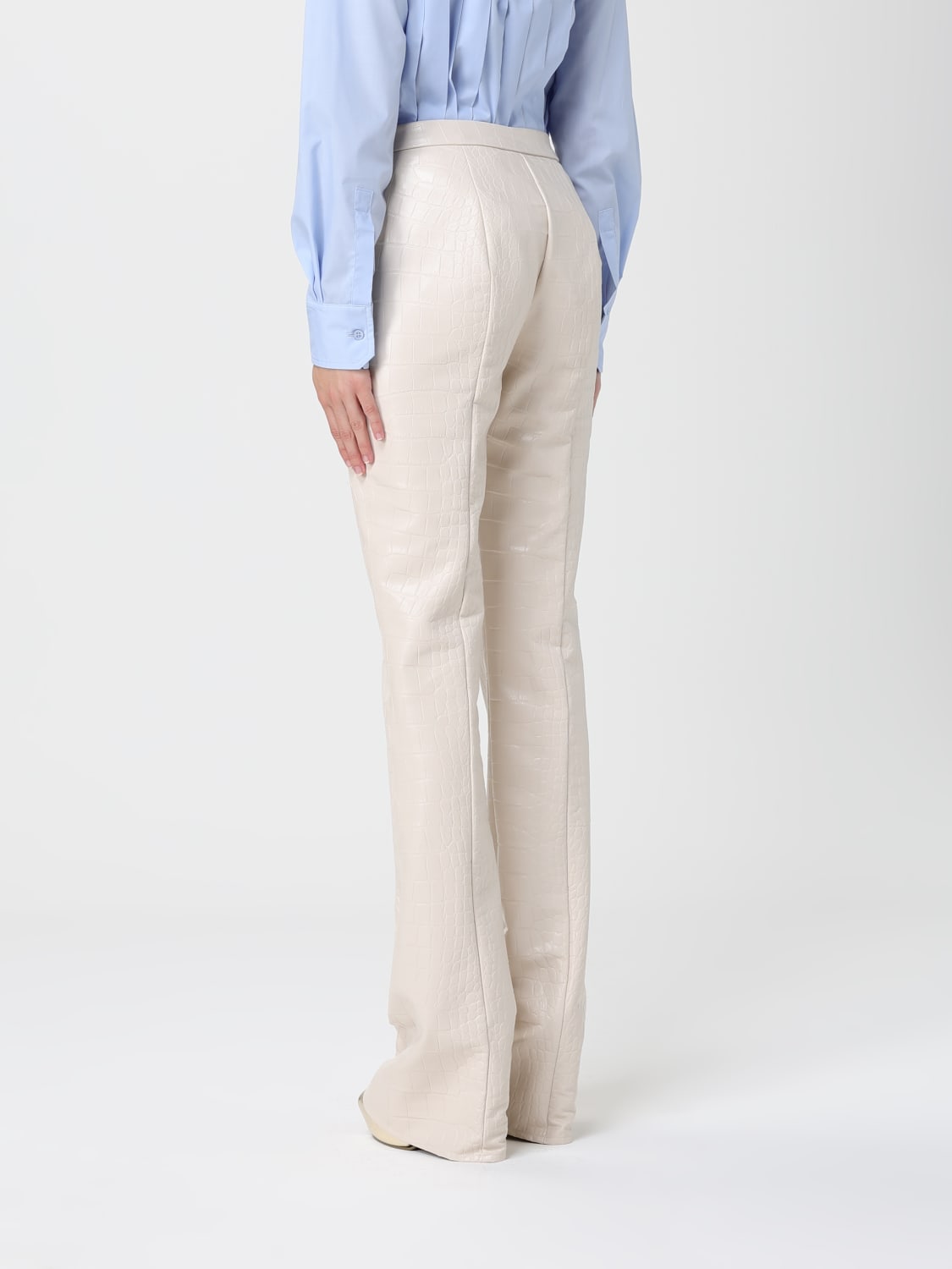 ELISABETTA FRANCHI PANTALONES: Pantalones mujer Elisabetta Franchi, Leche - Img 2
