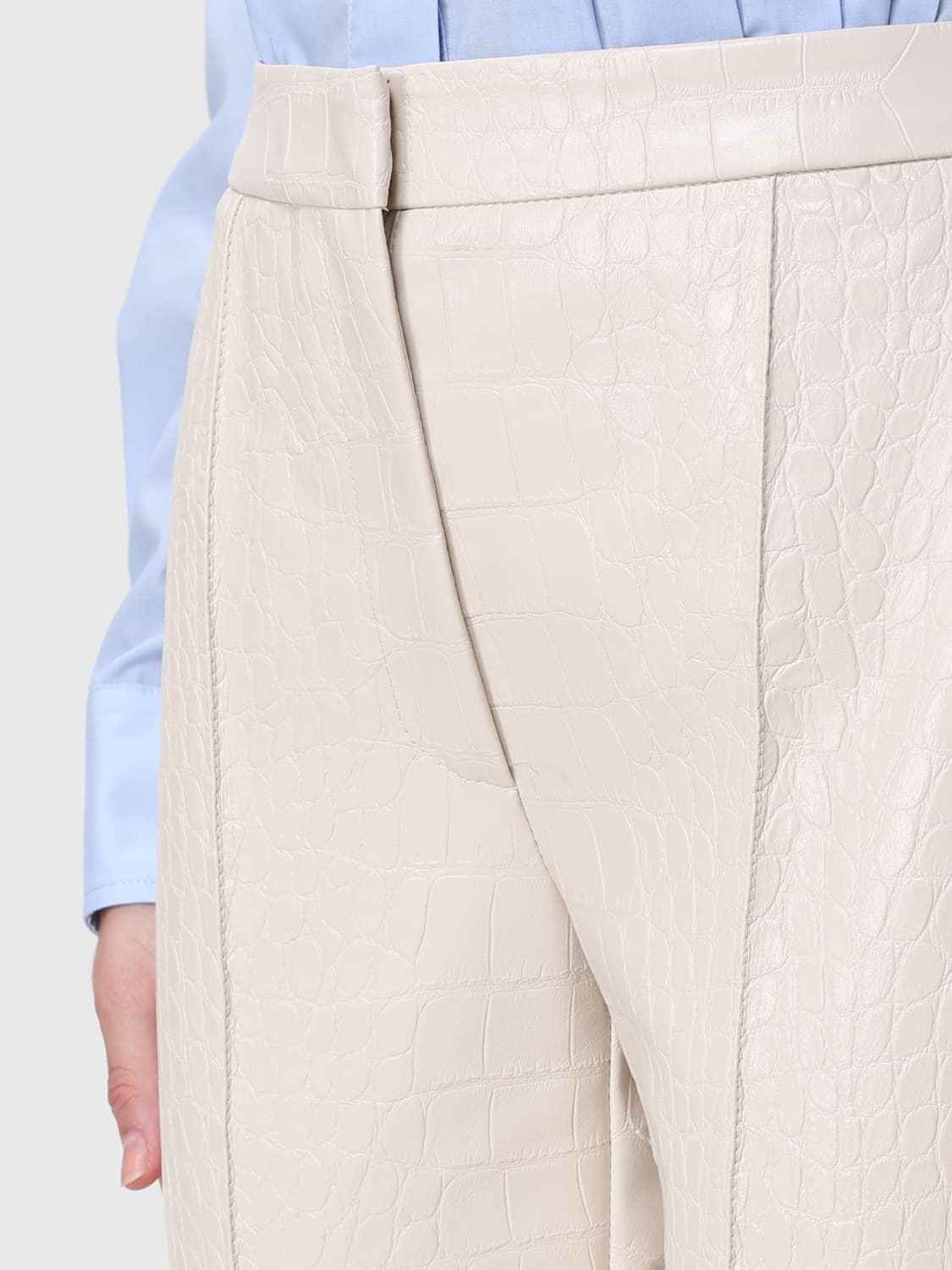 ELISABETTA FRANCHI PANTALONES: Pantalones mujer Elisabetta Franchi, Leche - Img 3