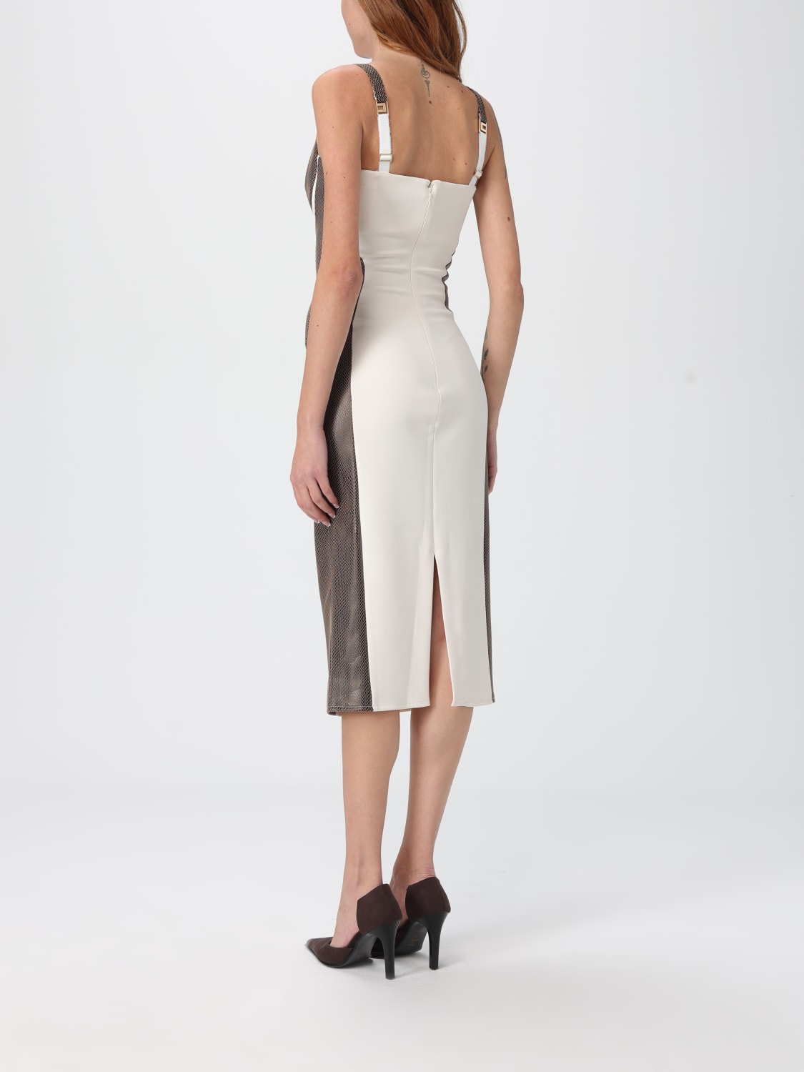 ELISABETTA FRANCHI ROBE: Robe femme Elisabetta Franchi, Lait - Img 2