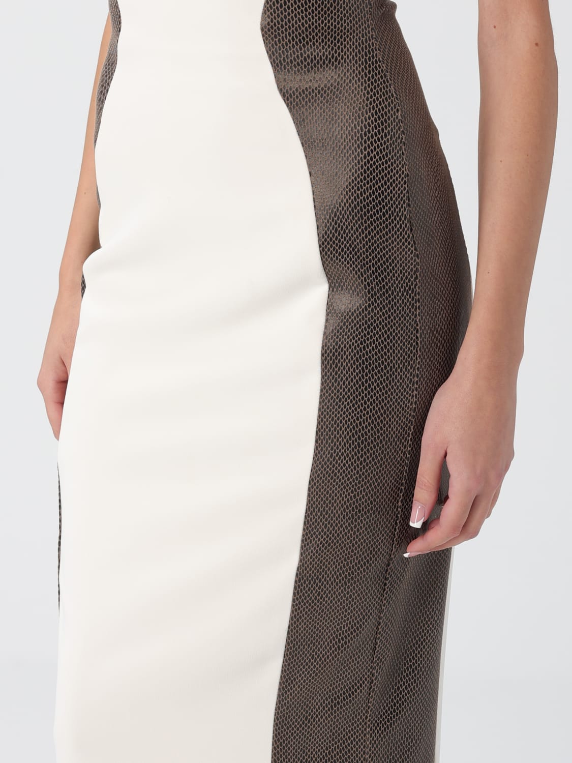 ELISABETTA FRANCHI ROBE: Robe femme Elisabetta Franchi, Lait - Img 3