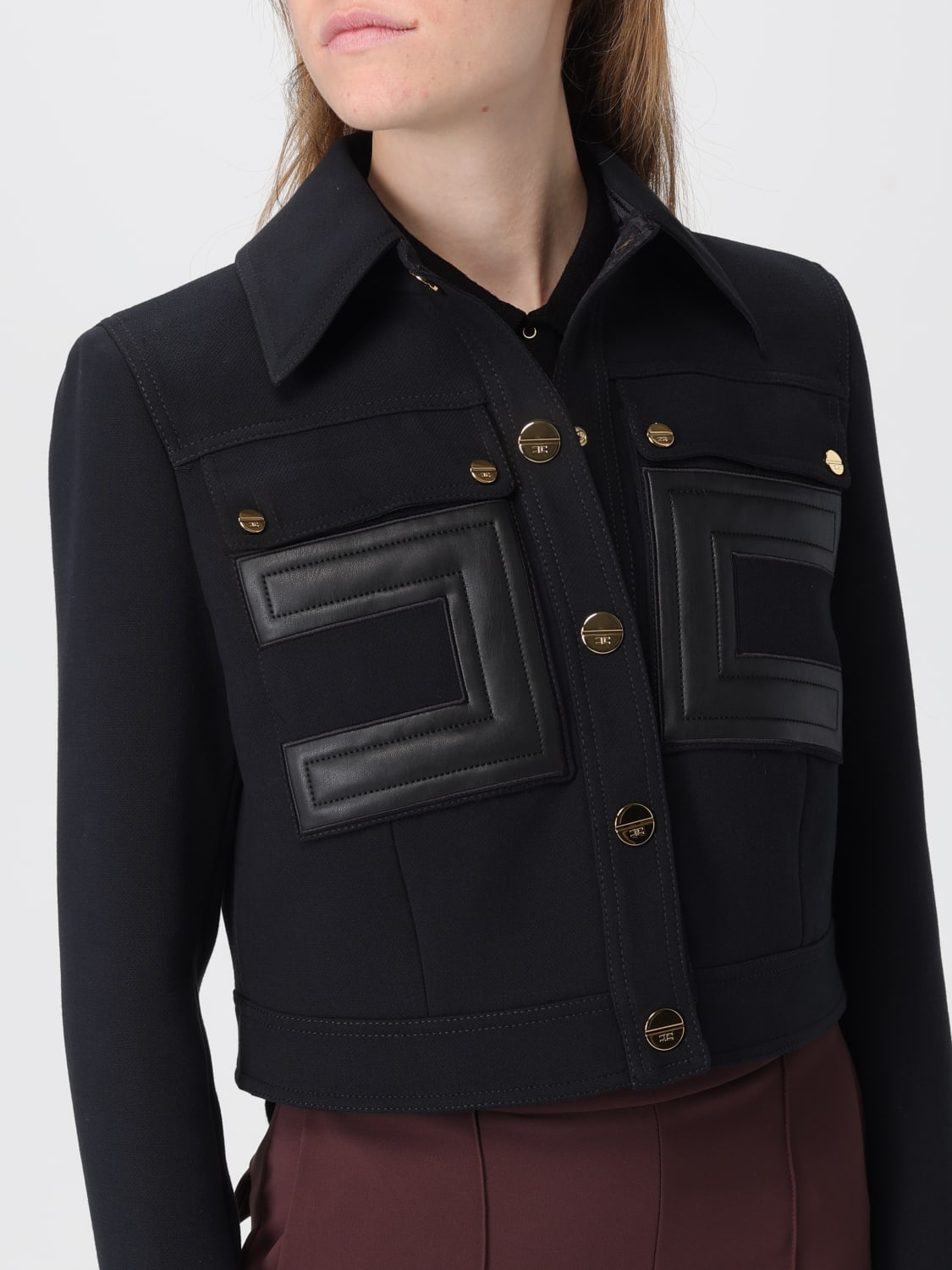 ELISABETTA FRANCHI JACKET: Blazer woman Elisabetta Franchi, Black - Img 4