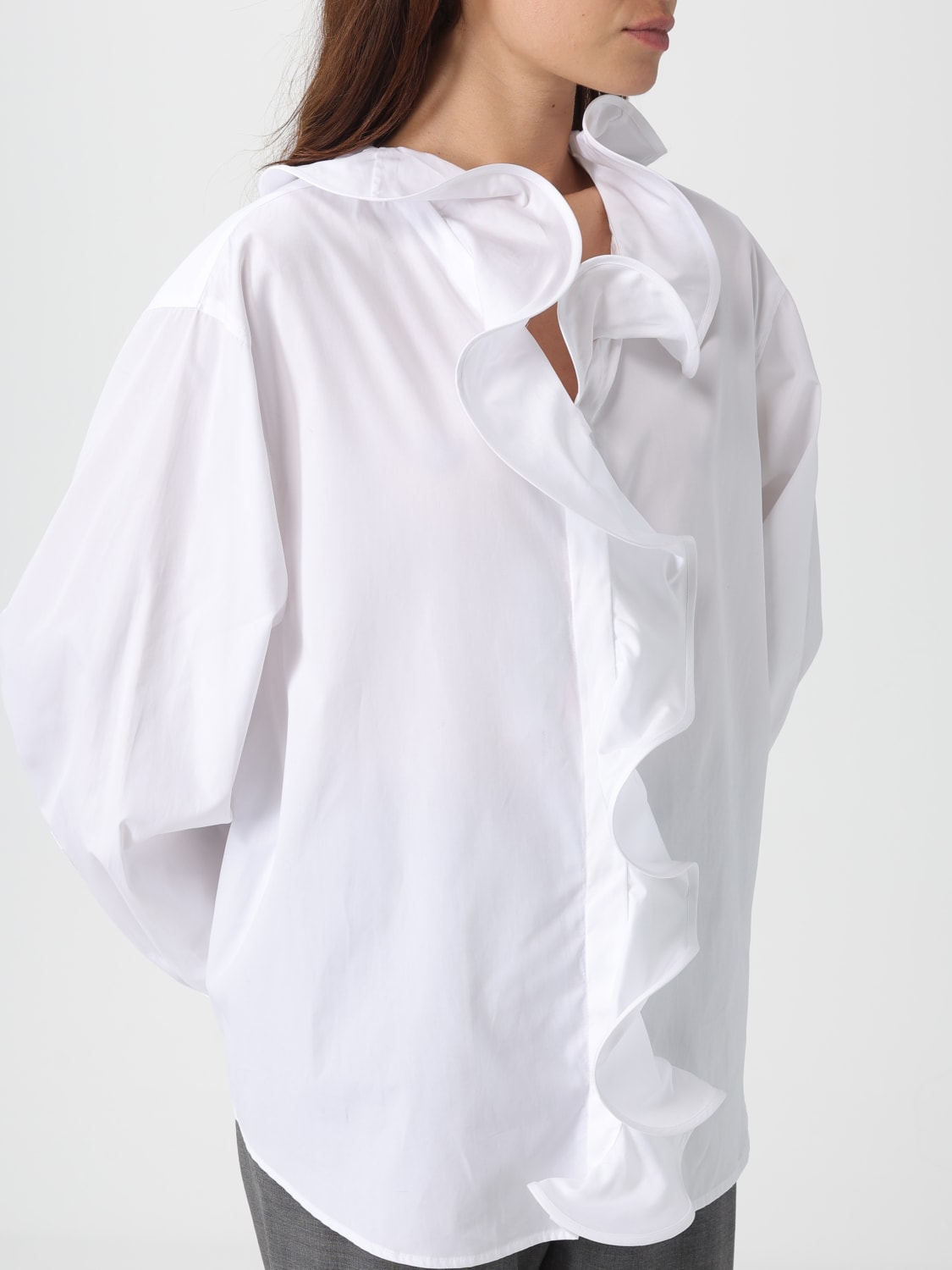 MSGM CAMISA: Camisa mujer MSGM, Blanco - Img 3