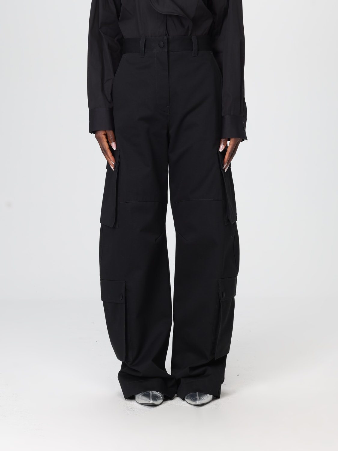 MSGM PANTS: Pants woman MSGM, Black - Img 1