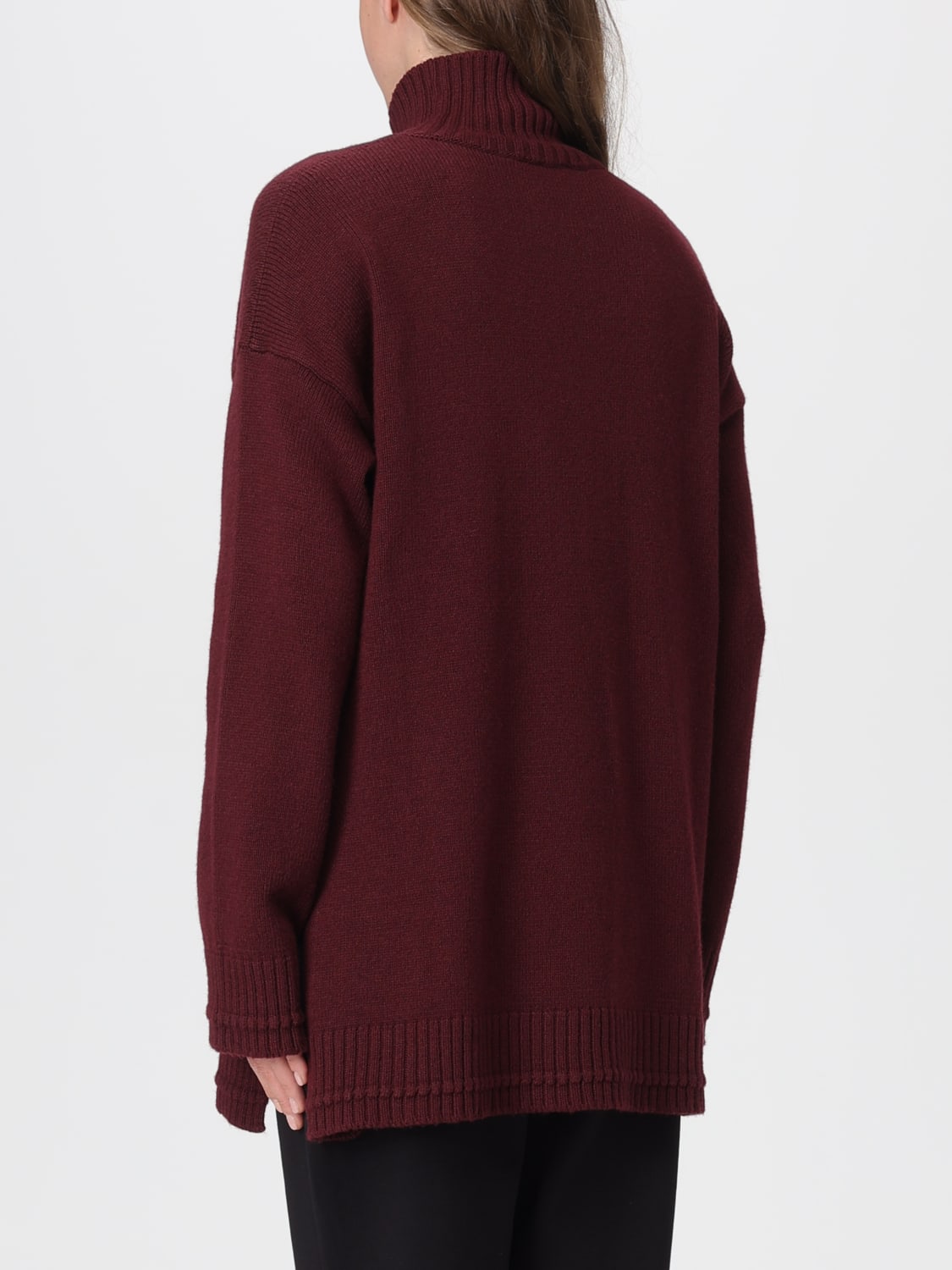 MALIPARMI MAGLIA: Maglia a dolcevita in lana e cashmere Maliparmi, Viola - Img 2