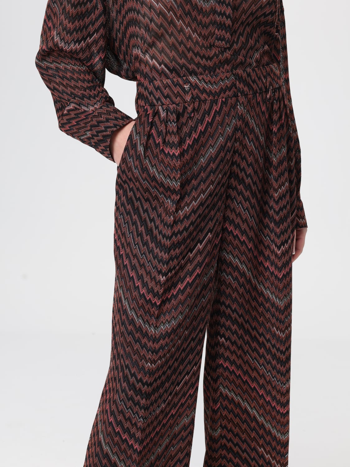 MISSONI PANTALONI: Pantalone Missoni in viscosa con motivo zig-zag, Nero - Img 5