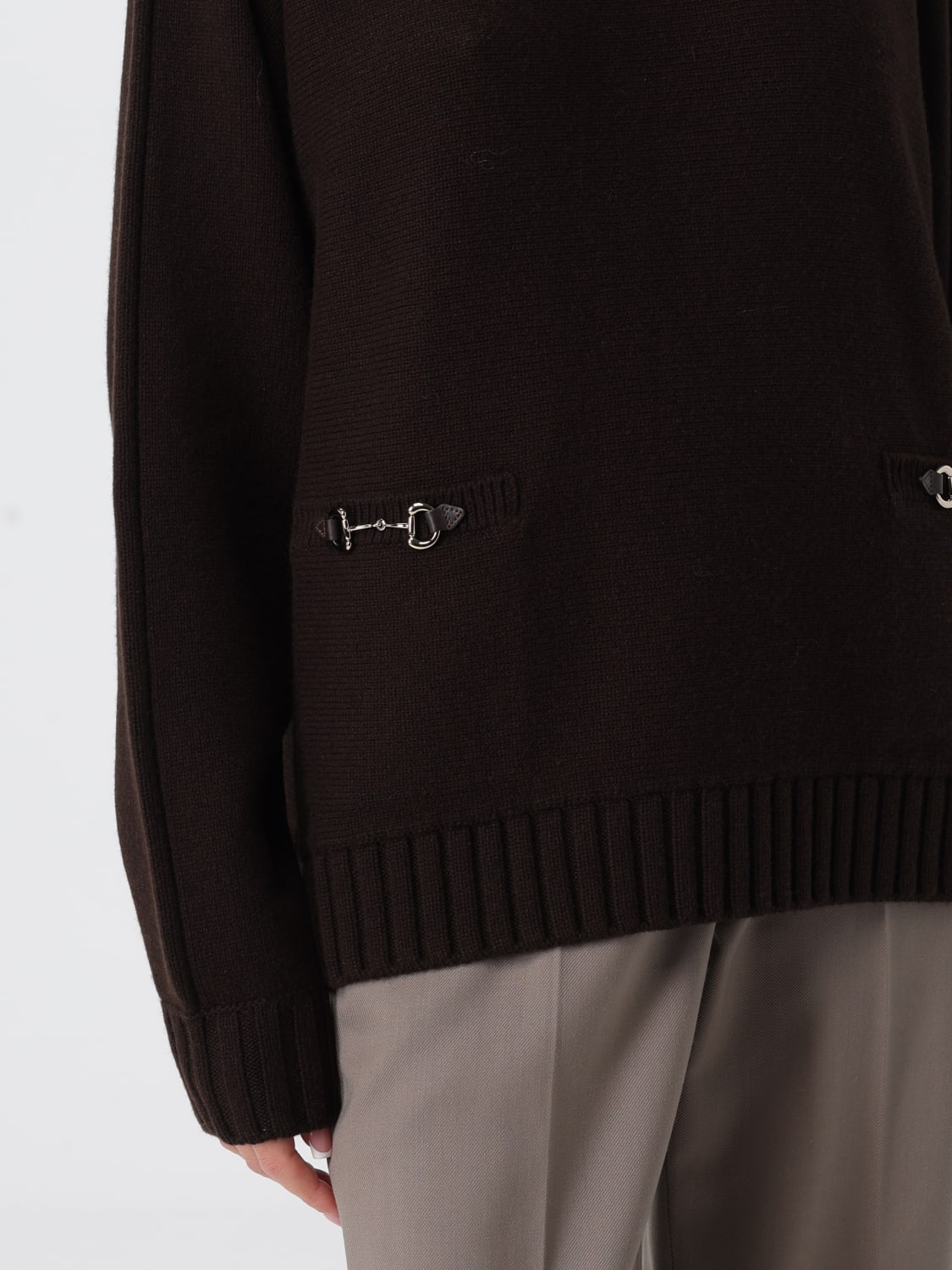 GUCCI PULLOVER: Pullover damen Gucci, Kaffee Braun - Img 5