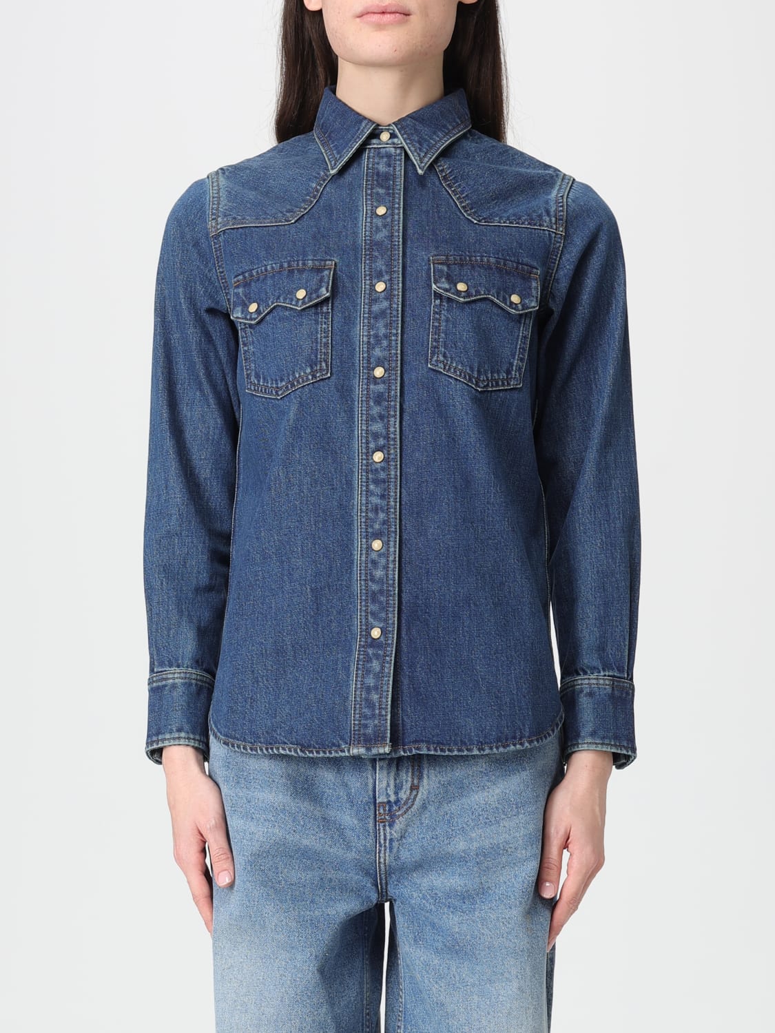 FILSON 衬衫: 衬衫 女士 Filson, 牛仔布 - Img 1