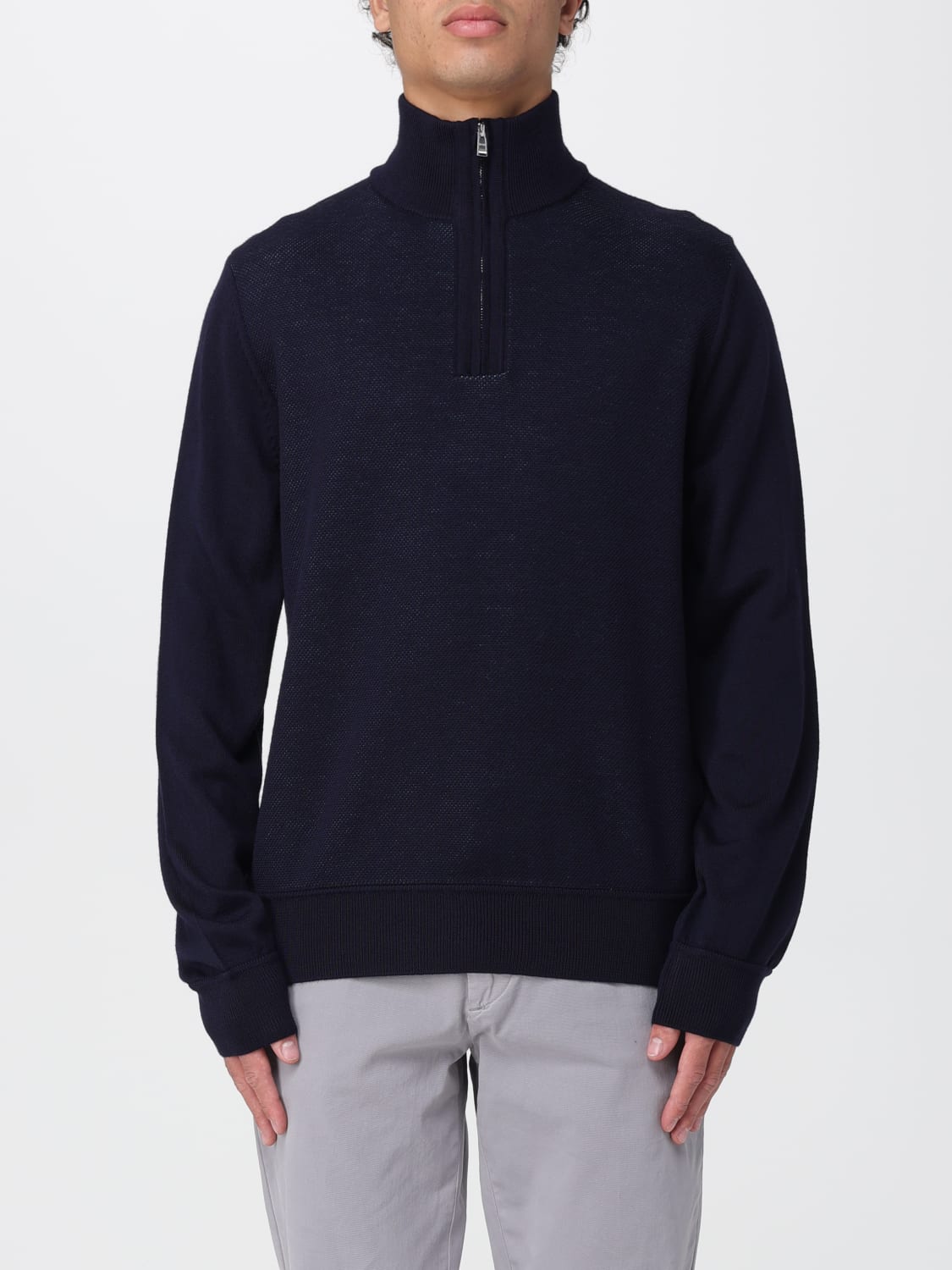 BOSS SWEATER: Sweater men Boss, Blue - Img 1