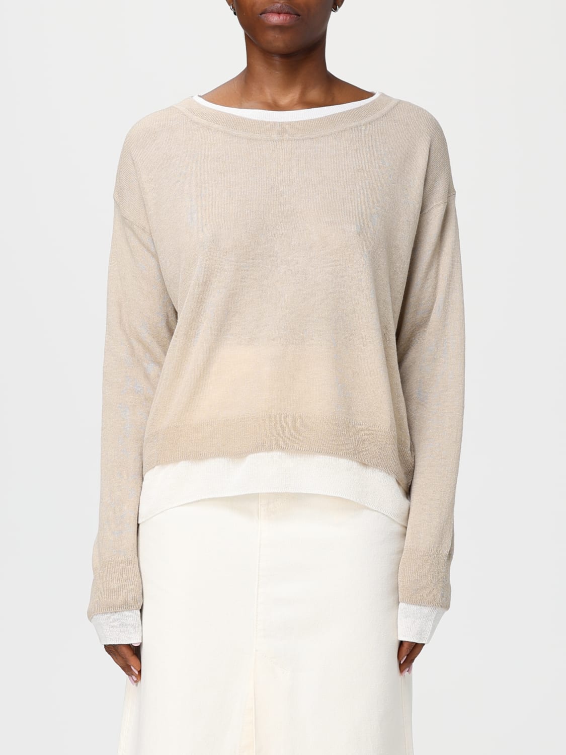 BOSS JERSEY: Jersey mujer Boss, Beige - Img 1