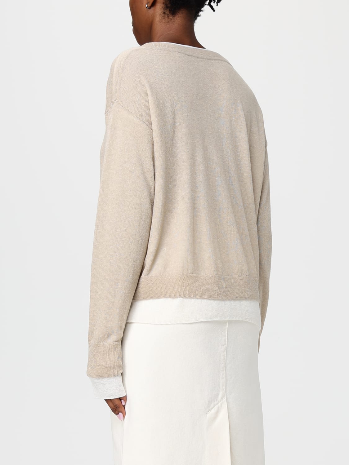 BOSS JERSEY: Jersey mujer Boss, Beige - Img 2