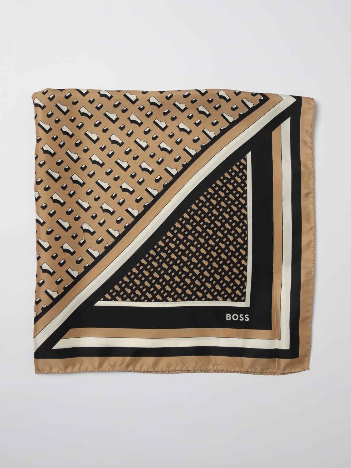 BOSS FOULARD: Écharpe femme Boss, Beige - Img 1