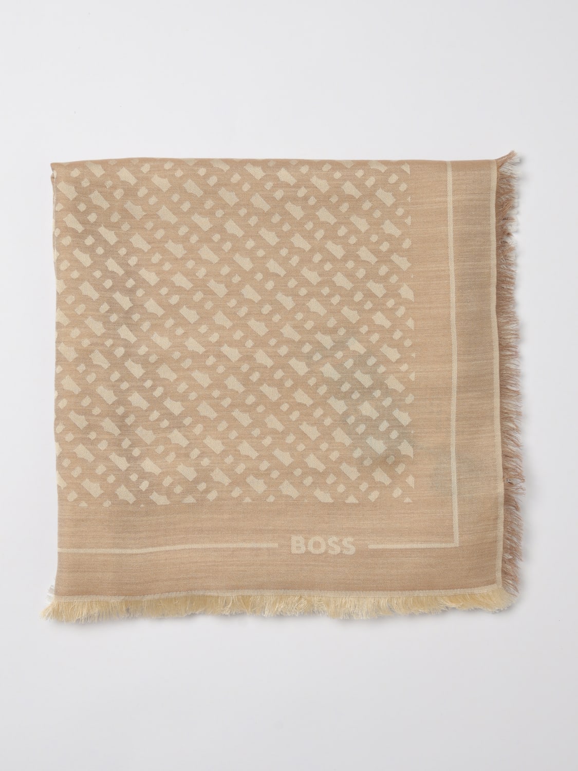 BOSS SCARF: Scarf woman Boss, Beige - Img 1