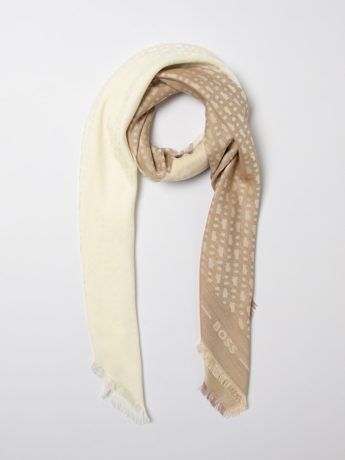 BOSS SCARF: Scarf woman Boss, Beige - Img 2