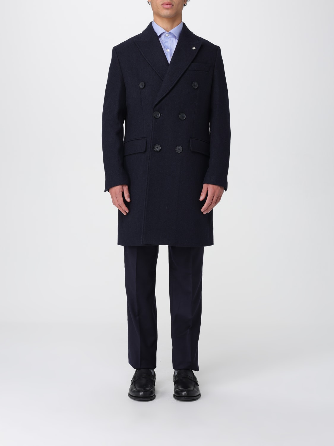 MANUEL RITZ MANTEL: Mantel herren Manuel Ritz, Blau - Img 1