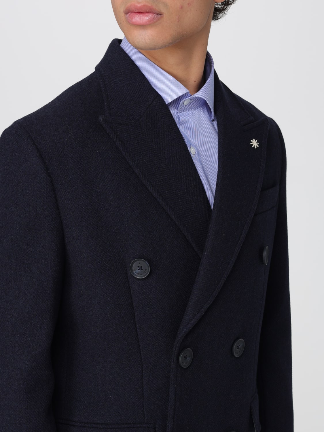 MANUEL RITZ MANTEL: Mantel herren Manuel Ritz, Blau - Img 4