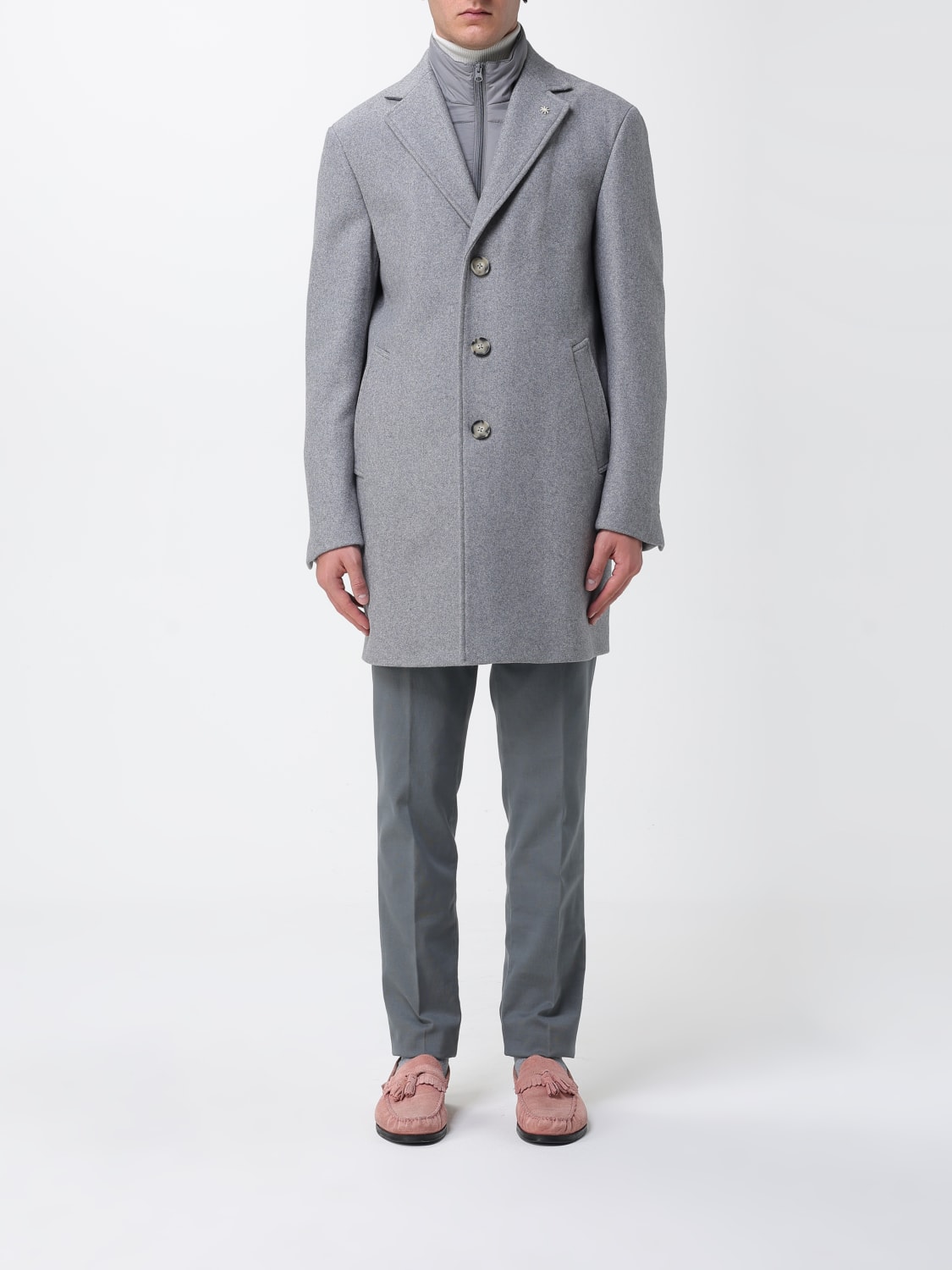 MANUEL RITZ COAT: Coat men Manuel Ritz, Grey - Img 1